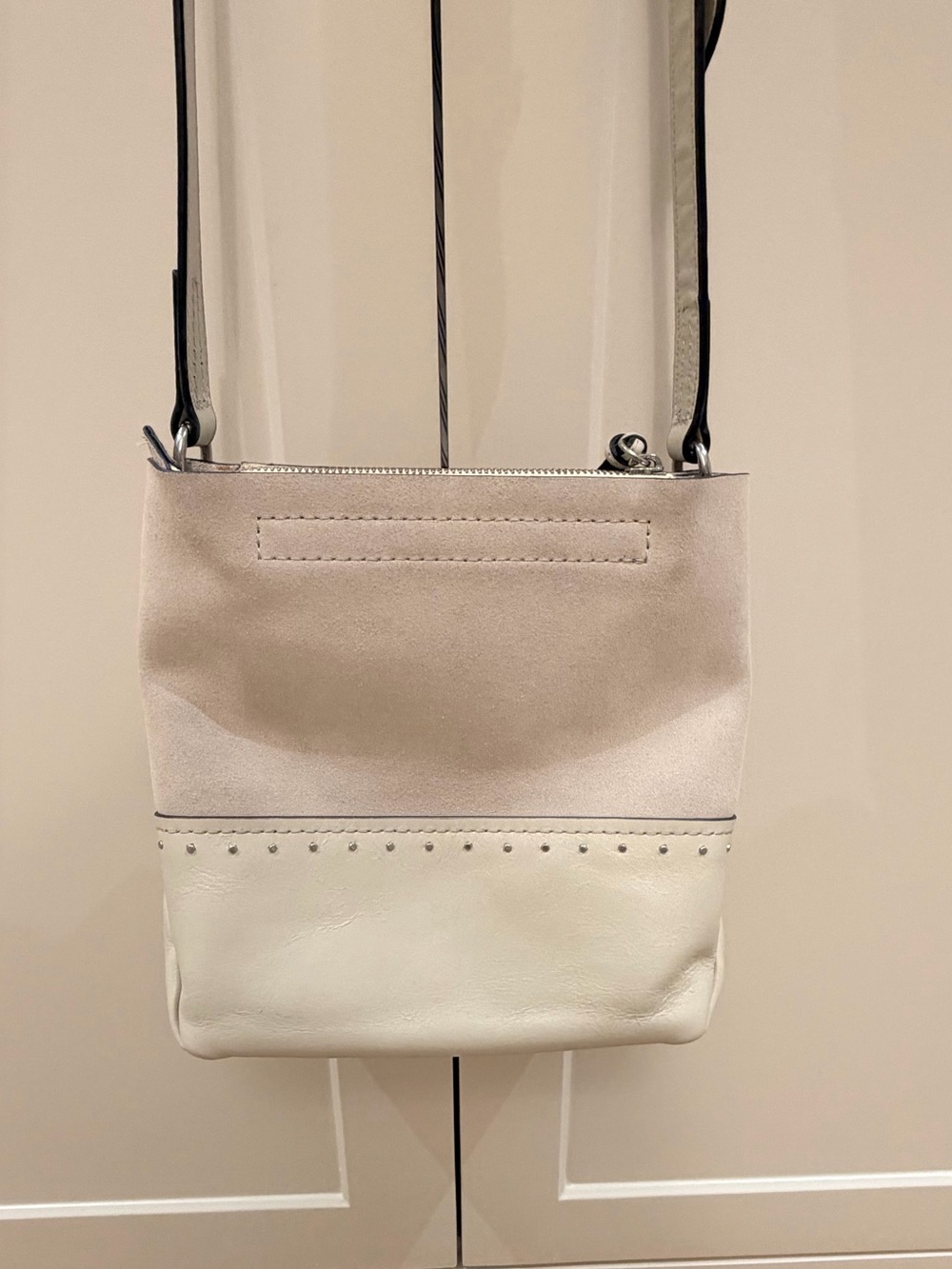 Rag & Bone Cream Leather and suede Crossbody Bag - Picture 3 of 14